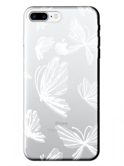 iPhone 7 Plus Kelebek Şeffaf Telefon Kılıfı