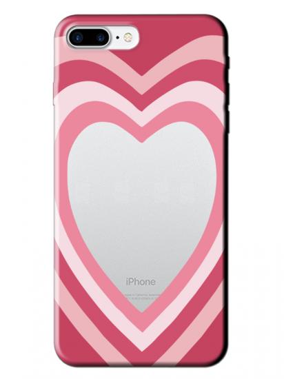 iPhone 7 Plus Estetik Kalp Şeffaf Telefon Kılıfı