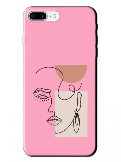 iPhone 7 Plus Women Art Pembe Telefon Kılıfı