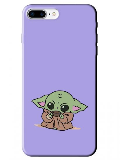 iPhone 8 Plus Baby Yoda Lila Telefon Kılıfı