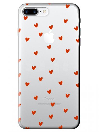 iPhone 8 Plus Minik Kalpler Şeffaf Telefon Kılıfı