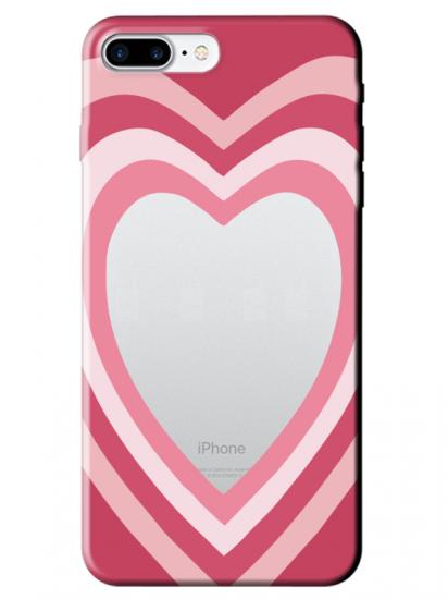 iPhone 8 Plus Estetik Kalp Şeffaf Telefon Kılıfı