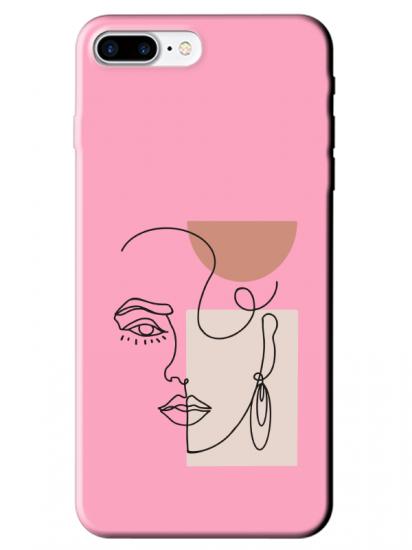 iPhone 8 Plus Women Art Pembe Telefon Kılıfı