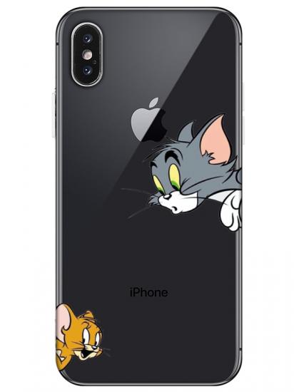 iPhone X Tom And Jerry Şeffaf Telefon Kılıfı