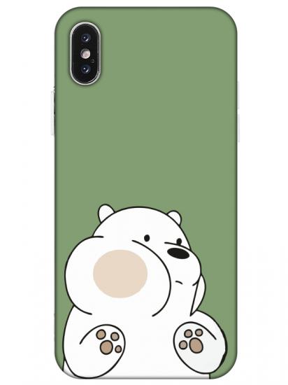 iPhone X Panda Yeşil Telefon Kılıfı