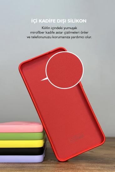 Samsung A70 Lavanta Desenli Kırmızı Telefon Kılıfı