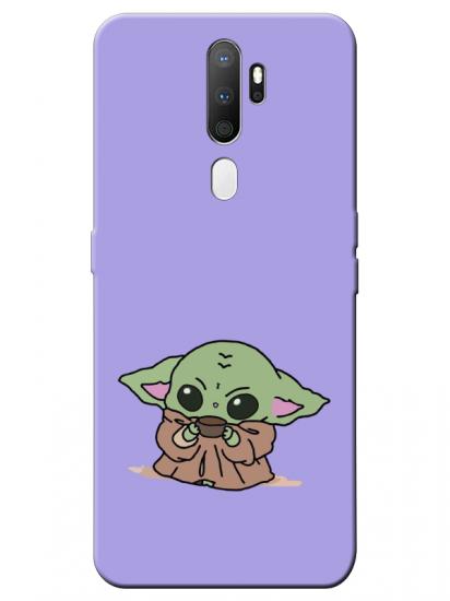 Oppo A5 2020 Baby Yoda Lila Telefon Kılıfı