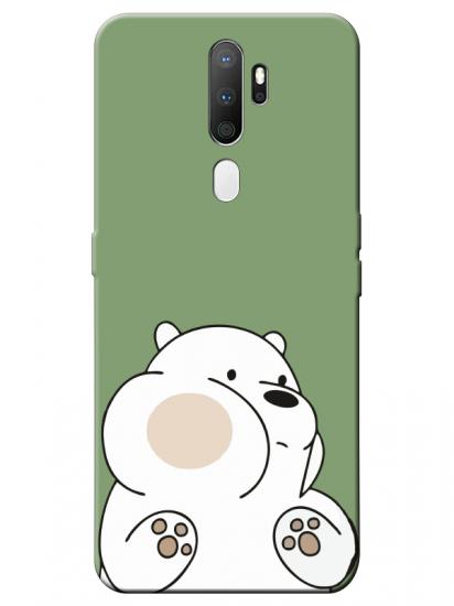 Oppo A5 2020 Panda Yeşil Telefon Kılıfı