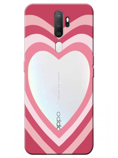 Oppo A5 2020 Estetik Kalp Şeffaf Telefon Kılıfı