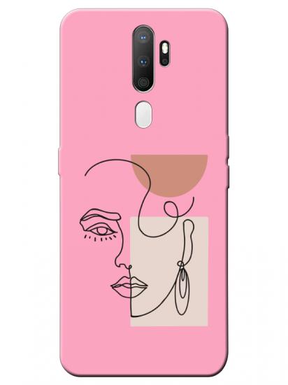 Oppo A5 2020 Women Art Pembe Telefon Kılıfı