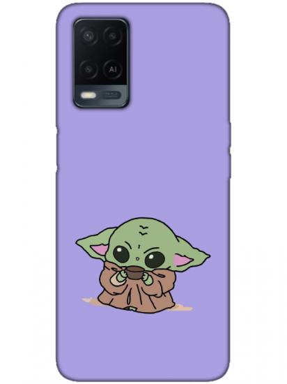 Oppo A54 Baby Yoda Lila Telefon Kılıfı