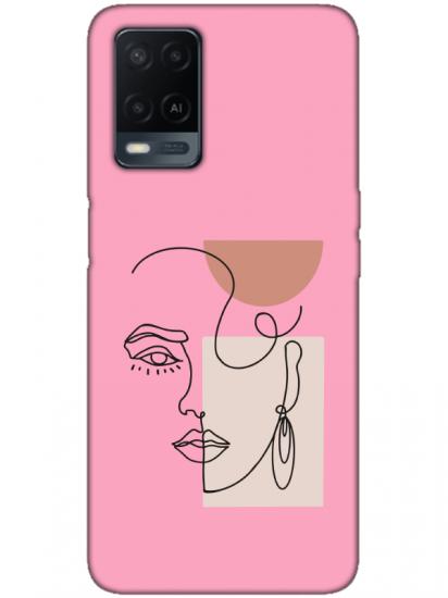 Oppo A54 Women Art Pembe Telefon Kılıfı