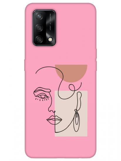 Oppo A74 Women Art Pembe Telefon Kılıfı