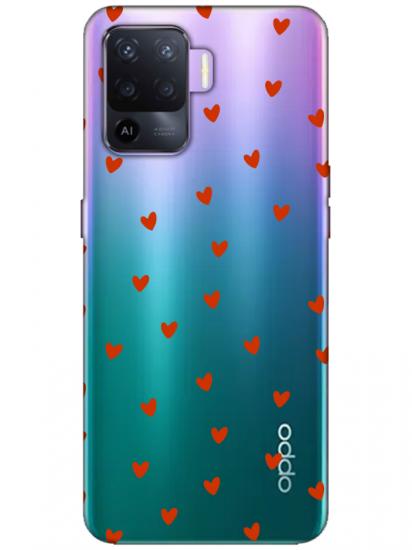 Oppo Reno 5 Lite Minik Kalpler Şeffaf Telefon Kılıfı