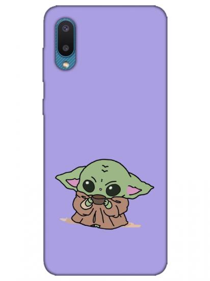 Samsung A02 Baby Yoda Lila Telefon Kılıfı