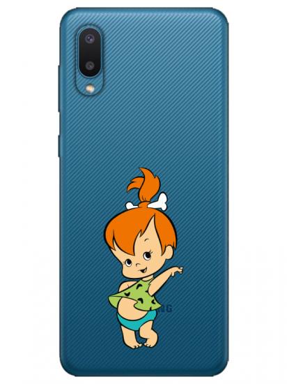 Samsung A02 Taş Devri Kız Bebek Şeffaf Telefon Kılıfı