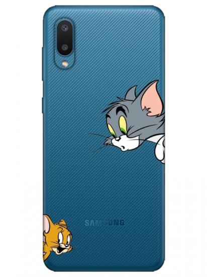 Samsung A02 Tom And Jerry Şeffaf Telefon Kılıfı