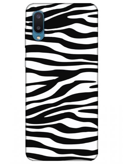 Samsung A02 Zebra Desen Siyah Telefon Kılıfı