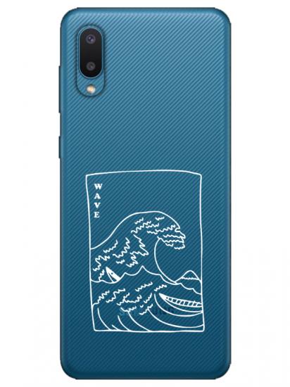 Samsung A02 Kanagawa Wave Şeffaf Telefon Kılıfı