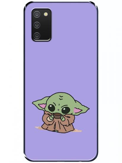 Samsung A02s Baby Yoda Lila Telefon Kılıfı