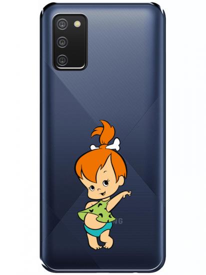 Samsung A02s Taş Devri Kız Bebek Şeffaf Telefon Kılıfı