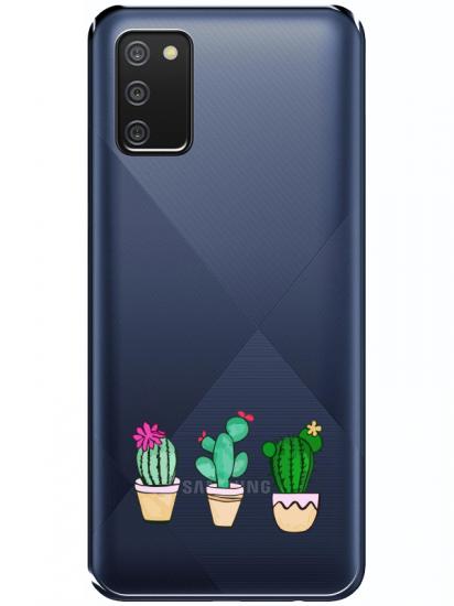 Samsung A02s Kaktüs Şeffaf Telefon Kılıfı