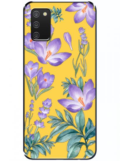 Samsung A02s Kış Çiçeği Sarı Telefon Kılıfı