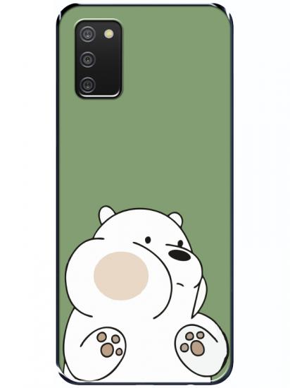 Samsung A02s Panda Yeşil Telefon Kılıfı