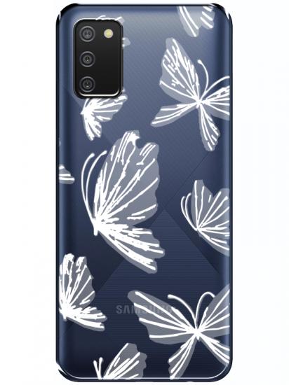 Samsung A02s Kelebek Şeffaf Telefon Kılıfı