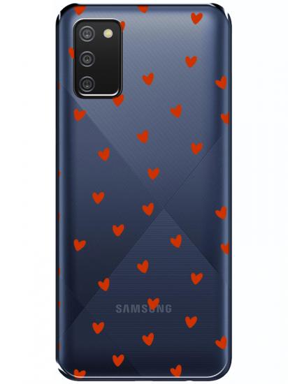Samsung A02s Minik Kalpler Şeffaf Telefon Kılıfı
