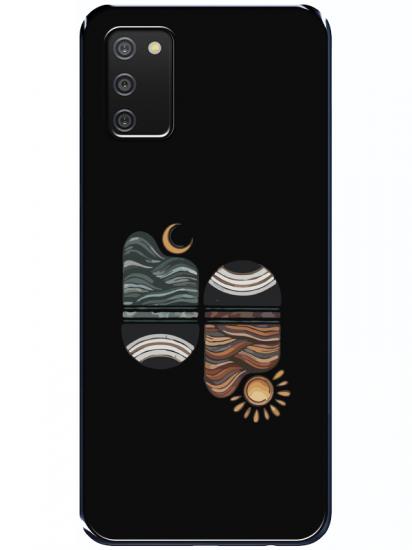 Samsung A02s Sunset Wave Siyah Telefon Kılıfı