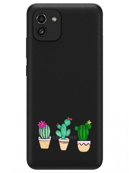 Samsung A03 Kaktüs Şeffaf Telefon Kılıfı