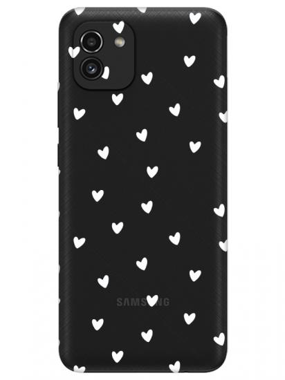 Samsung A03 Minik Kalpler Şeffaf Telefon Kılıfı