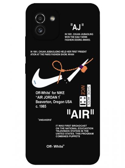 Samsung A03 Nike Air Siyah Telefon Kılıfı