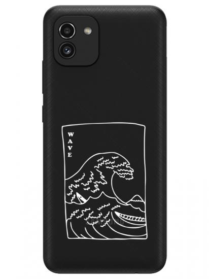 Samsung A03 Kanagawa Wave Şeffaf Telefon Kılıfı