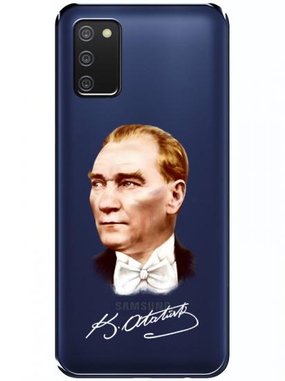 Samsung A03s Atatürk İmzalı Şeffaf Telefon Kılıfı