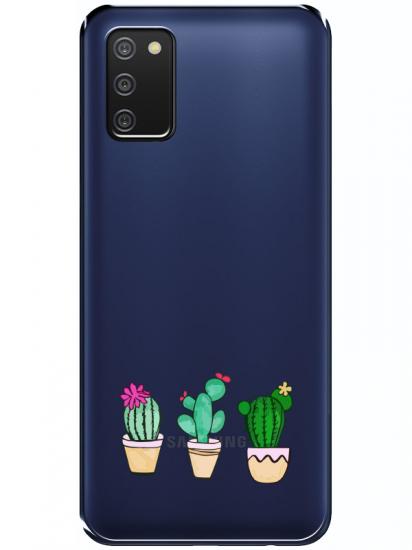 Samsung A03s Kaktüs Şeffaf Telefon Kılıfı