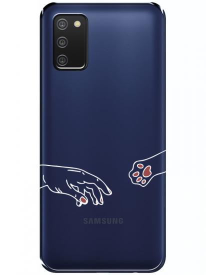 Samsung A03s Hand And Paw Şeffaf Telefon Kılıfı