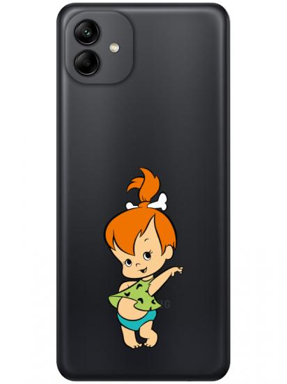 Samsung A04 Taş Devri Kız Bebek Şeffaf Telefon Kılıfı