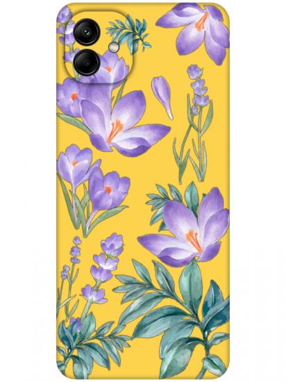 Samsung A04 Kış Çiçeği Sarı Telefon Kılıfı