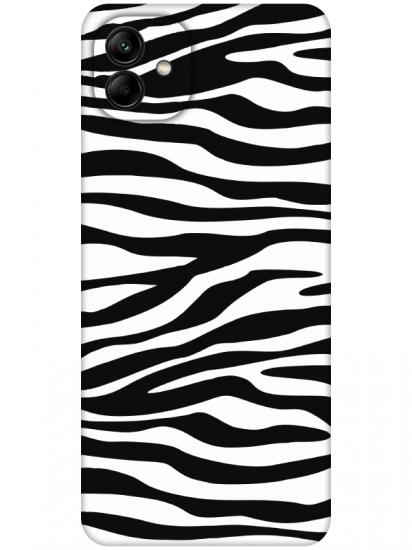 Samsung A04 Zebra Desen Siyah Telefon Kılıfı