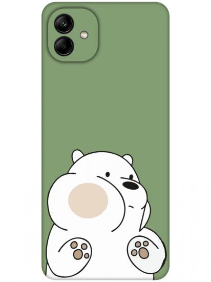 Samsung A04 Panda Yeşil Telefon Kılıfı