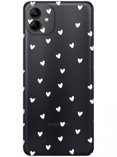 Samsung A04 Minik Kalpler Şeffaf Telefon Kılıfı