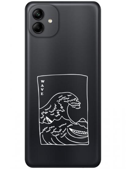 Samsung A04 Kanagawa Wave Şeffaf Telefon Kılıfı