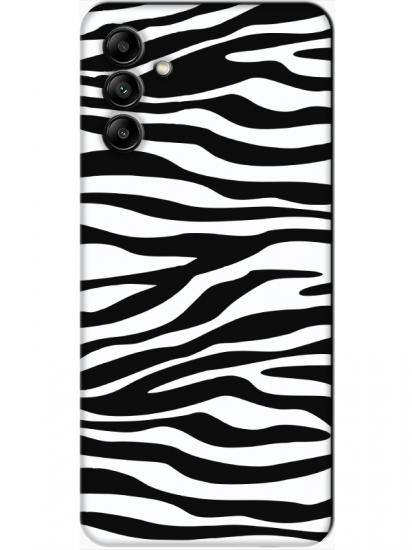 Samsung A04s Zebra Desen Siyah Telefon Kılıfı