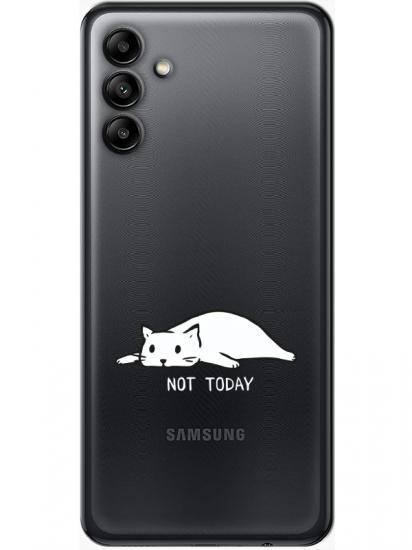 Samsung A04s Not Today Kedi Şeffaf Telefon Kılıfı