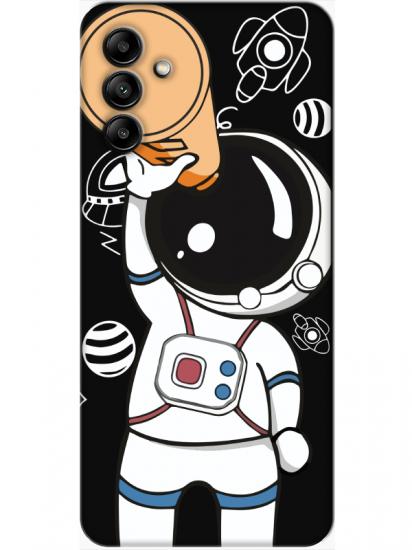 Samsung A04s Astronot Siyah Telefon Kılıfı