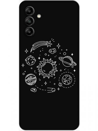Samsung A04s Gezegen Siyah Telefon Kılıfı