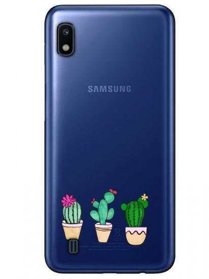 Samsung A10 Kaktüs Şeffaf Telefon Kılıfı