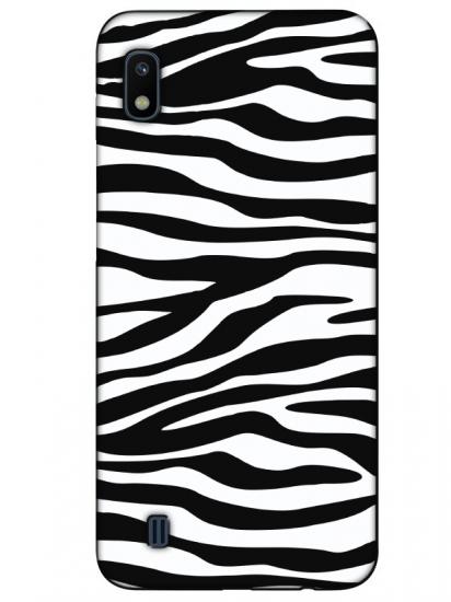 Samsung A10 Zebra Desen Siyah Telefon Kılıfı